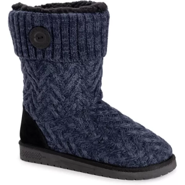 MUK LUKS Womens Janet BootNavyBlack