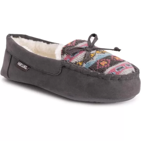 MUK LUKS Womens Jaylah Lee MoccasinDark Grey Heather