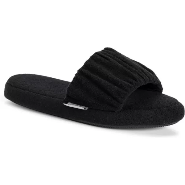 MUK LUKS Womens Kathy Ireland Jasmine Scrunchie SlippersBlack