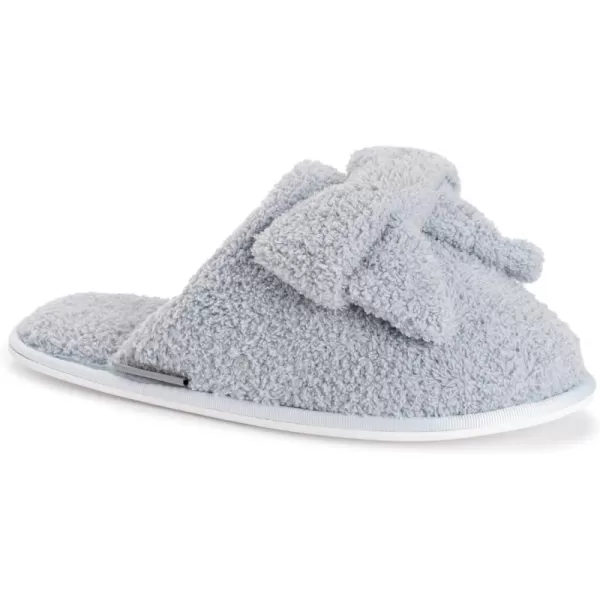 MUK LUKS Womens Kathy Ireland Posy Bow Scuff SlippersLight Blue