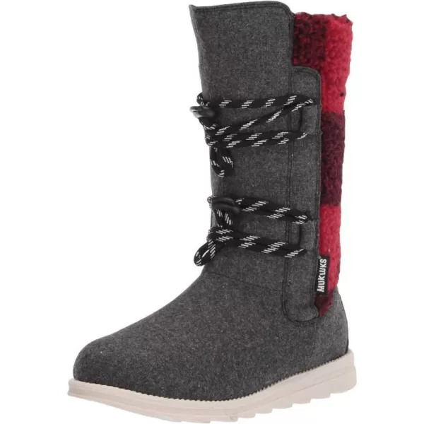 MUK LUKS Womens Lace Up Fashion BootDark Grey