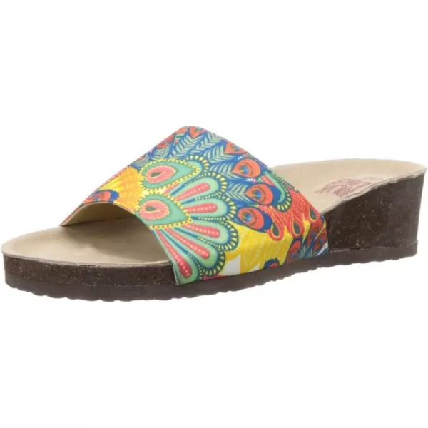 MUK LUKS Womens Lea Wedge SandalOrange Peacock