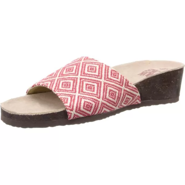 MUK LUKS Womens Lea Wedge SandalRed Diamond