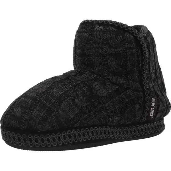 MUK LUKS Womens Leigh SlippersEbonyDark Grey