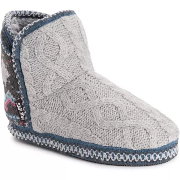 MUK LUKS Womens Leigh SlippersGreyBlue