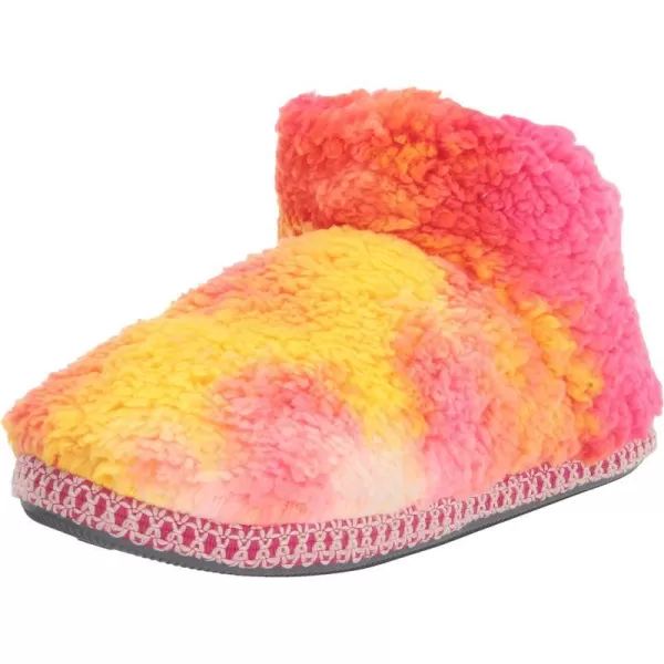 MUK LUKS Womens Lukees Fiora Bootie SlippersPink amp Yellow