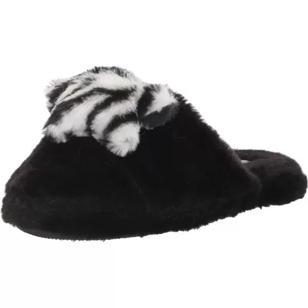 MUK LUKS Womens Lukees Minnie SlippersBlackWhite Star