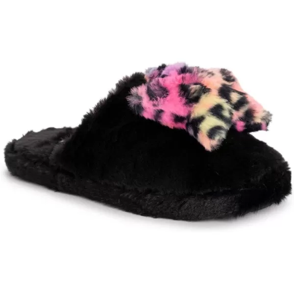 MUK LUKS Womens Lukees Minnie SlippersEbony Multi Star