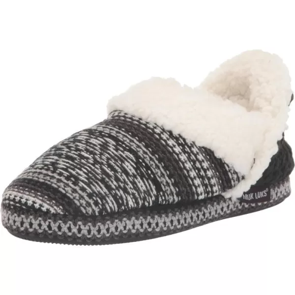 MUK LUKS Womens Magdalena SlipperBlackWhite