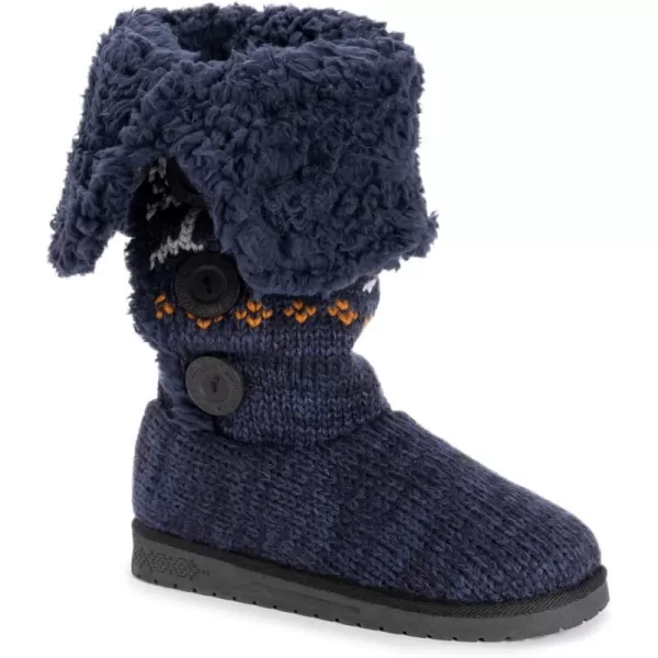 MUK LUKS Womens Malena BootsNavy Snowflake