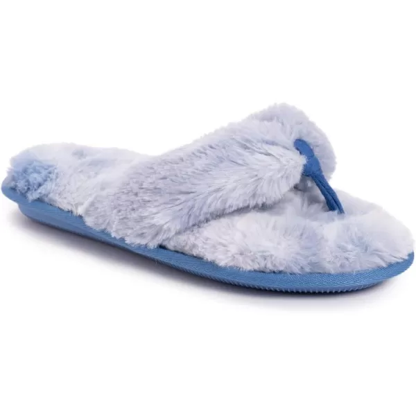 MUK LUKS Womens Maren Thong SlipperBlue Cloudy Sky