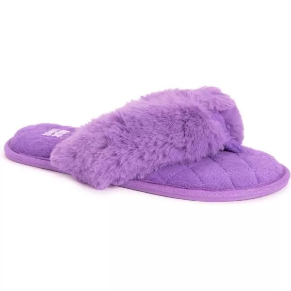 MUK LUKS Womens Maren Thong SlipperViolet