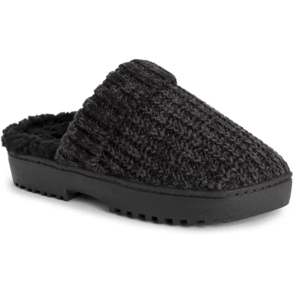 MUK LUKS Womens Minette SlippersBlackWhite