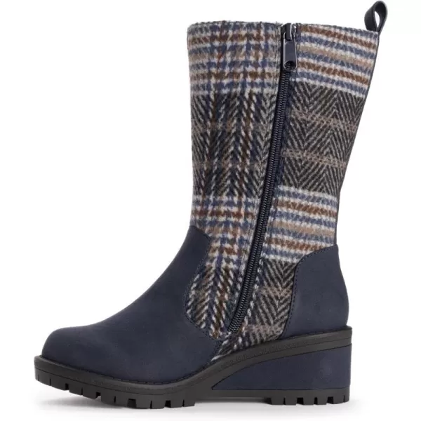 MUK LUKS Womens Norway Floro BootsNavy