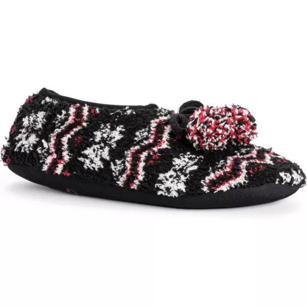 MUK LUKS Womens Novelty Ballerina Slipper SockClassic