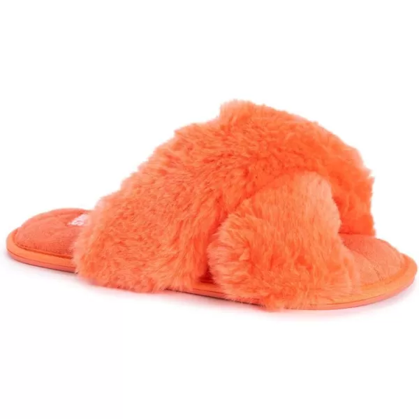 MUK LUKS Womens Perley Criss Cross SlipperCamelia Orange