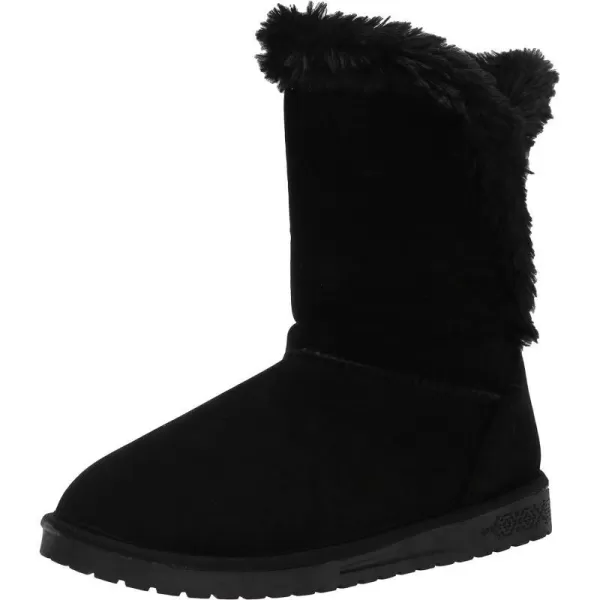 MUK LUKS Womens Pull on Fashion BootBlackRed