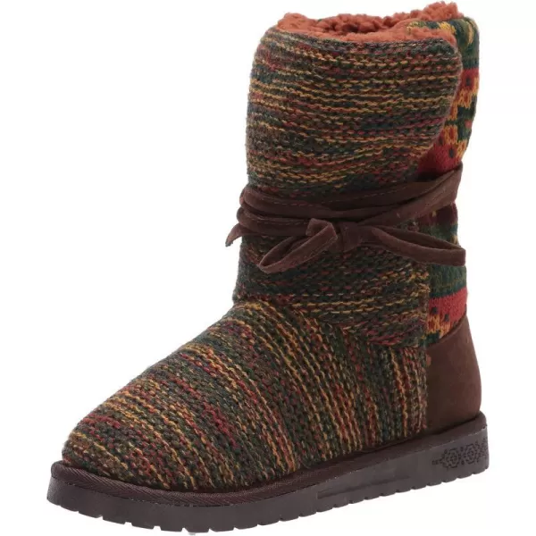 MUK LUKS Womens Pull on Fashion BootBrown Multi