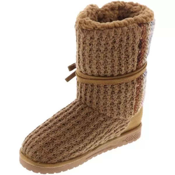 MUK LUKS Womens Pull on Fashion BootCamel Plaid