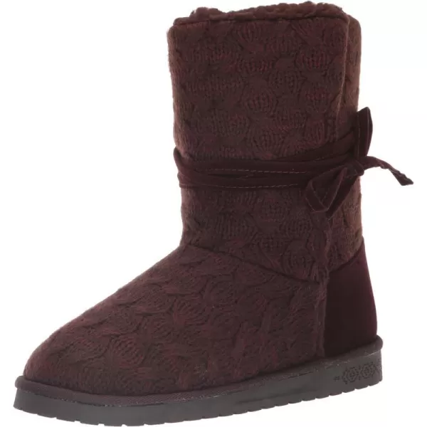 MUK LUKS Womens Pull on Fashion BootChocolate Chip Marl