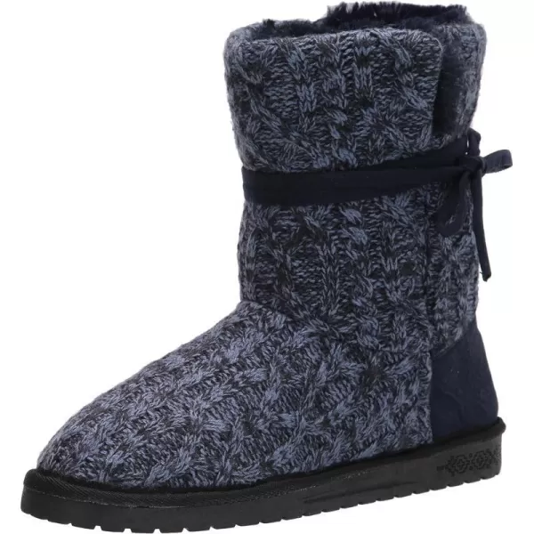 MUK LUKS Womens Pull on Fashion BootDenim Blue