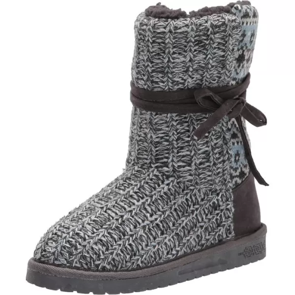 MUK LUKS Womens Pull on Fashion BootHeather Grey