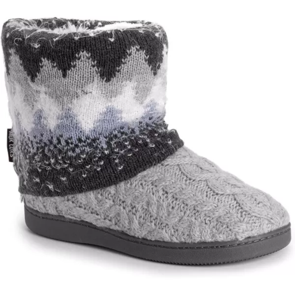 MUK LUKS Womens Raquel SlippersMedium Grey Heather