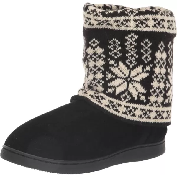 MUK LUKS Womens Raquel SlippersOxfordBlk Snowflake