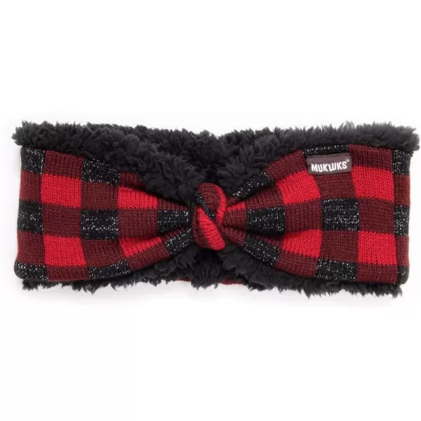 MUK LUKS Womens Reversible HeadbandDark Red