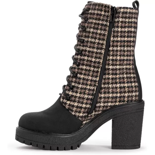 MUK LUKS Womens Riser Jazz BootsHoundstooth Black