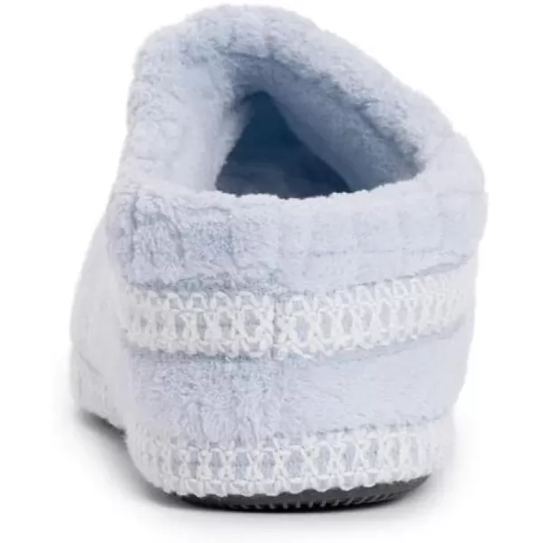 MUK LUKS Womens Rita Micro Chenille Full Foot SlippersFreesia Blue