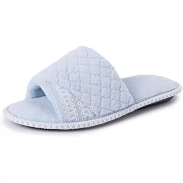 MUK LUKS Womens Sally Micro Chenille SlipperFreesia Blue