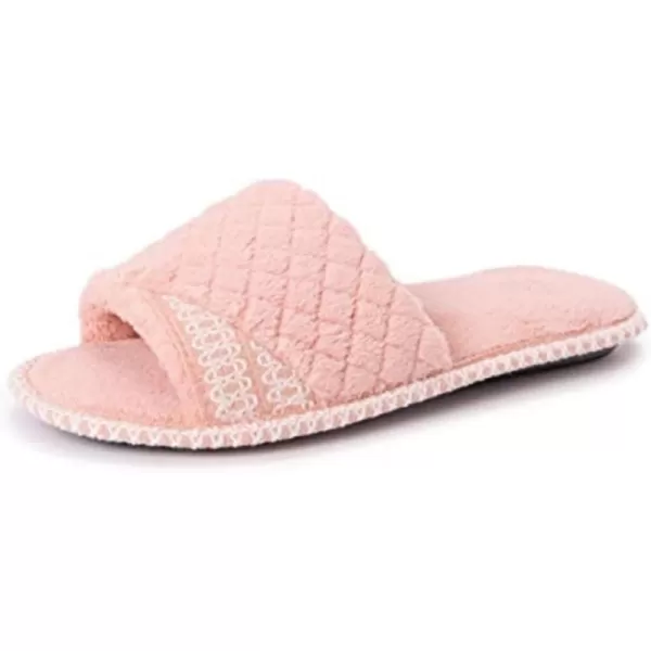 MUK LUKS Womens Sally Micro Chenille SlipperRose Gold