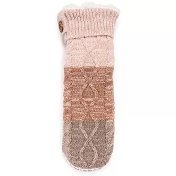 MUK LUKS Womens Short Cable Slipper SocksCanyon Rose