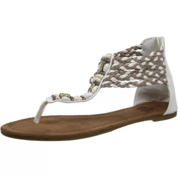 MUK LUKS Womens Sierra Braided Gladiator SandalOffwhite