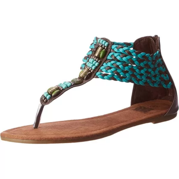 MUK LUKS Womens Sierra Braided Gladiator SandalTeal