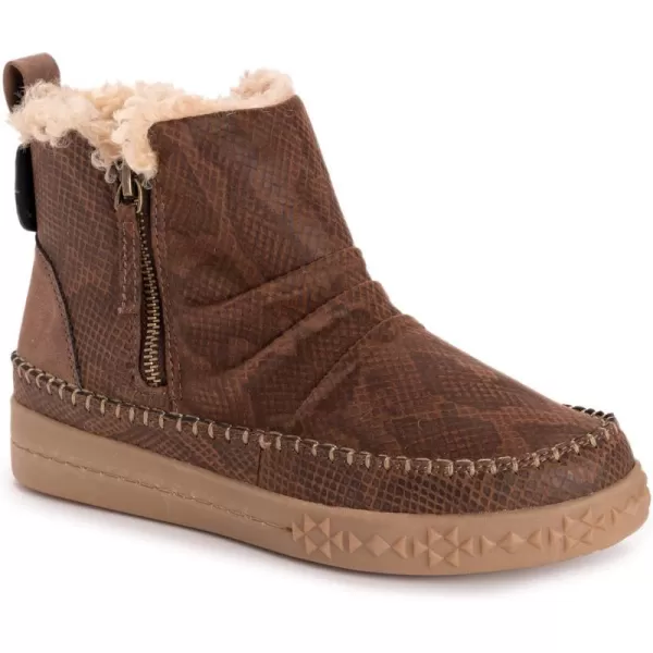 MUK LUKS Womens Street Richmond BootsBrown Snake