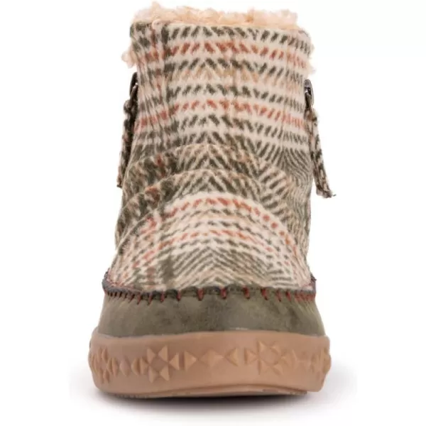 MUK LUKS Womens Street Richmond BootsOlive Plaid