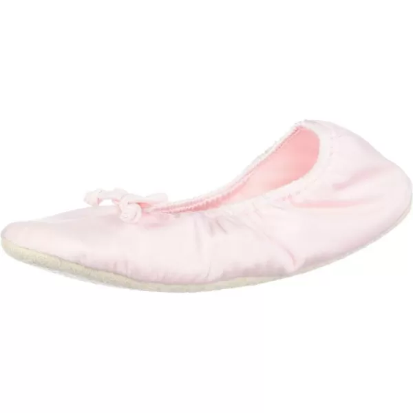 MUK LUKS Womens Stretch Satin Ballerina SlipperPink