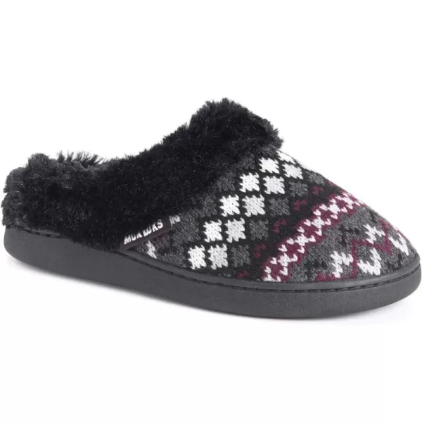 MUK LUKS Womens Suzanne Clog SlippersDark Grey