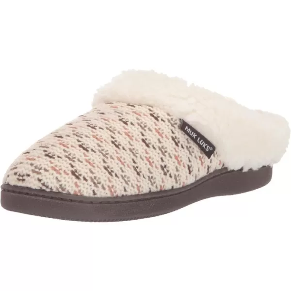 MUK LUKS Womens Suzanne Clog SlippersIvory Dash