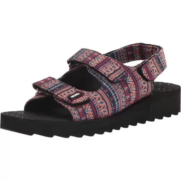 MUK LUKS Womens Wave Curl SandalsNavy Multi