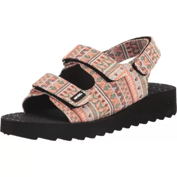 MUK LUKS Womens Wave Curl SandalsOrange Multi