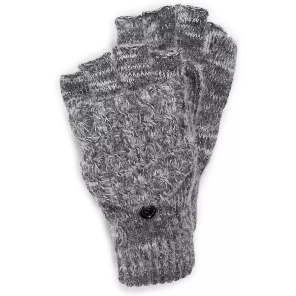 MUK LUKS mens Luks Womens MUK LUKS Women s Vintage Flip Mittens Dark Grey Heather One Size USMUK LUKS mens Luks Womens MUK LUKS Women s Vintage Flip Mittens Dark Grey Heather One Size US