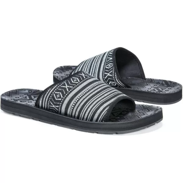 Muk Luks Mens Hendrix SandalsBlack SlideBlack