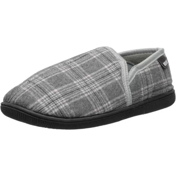 Muk Luks Mens Plaid Slip On SlipperGrey