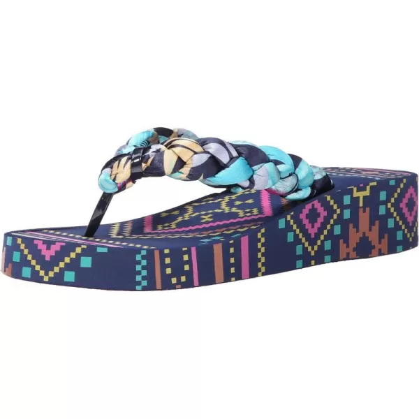 Muk Luks Womens Sierra Wedge Flip FlopMulti