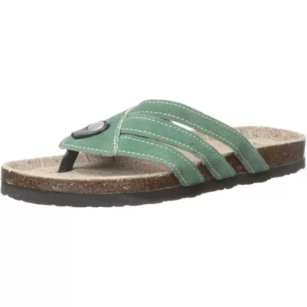 Muk Luks Womens Womens Francis Sandals Flat SandalEmerald