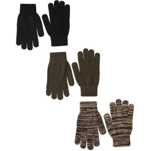 Quietwear Mens 3Pair Pack Grip Dot Assorted GlovesAssorted