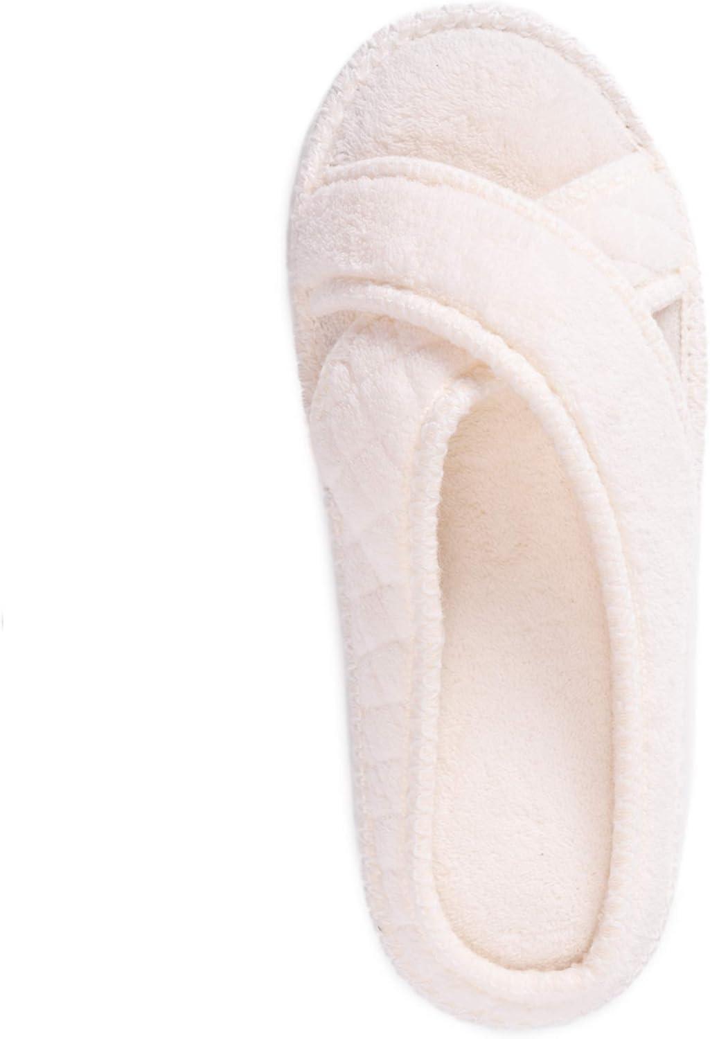 imageMUK LUKS womens Ada Chenille Crossband Slippers  Daisy WhiteSlipperDaisy White